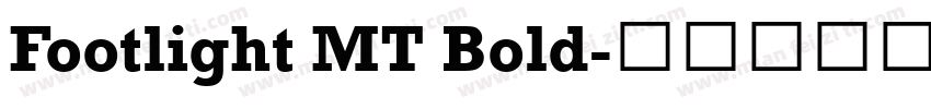 Footlight MT Bold字体转换